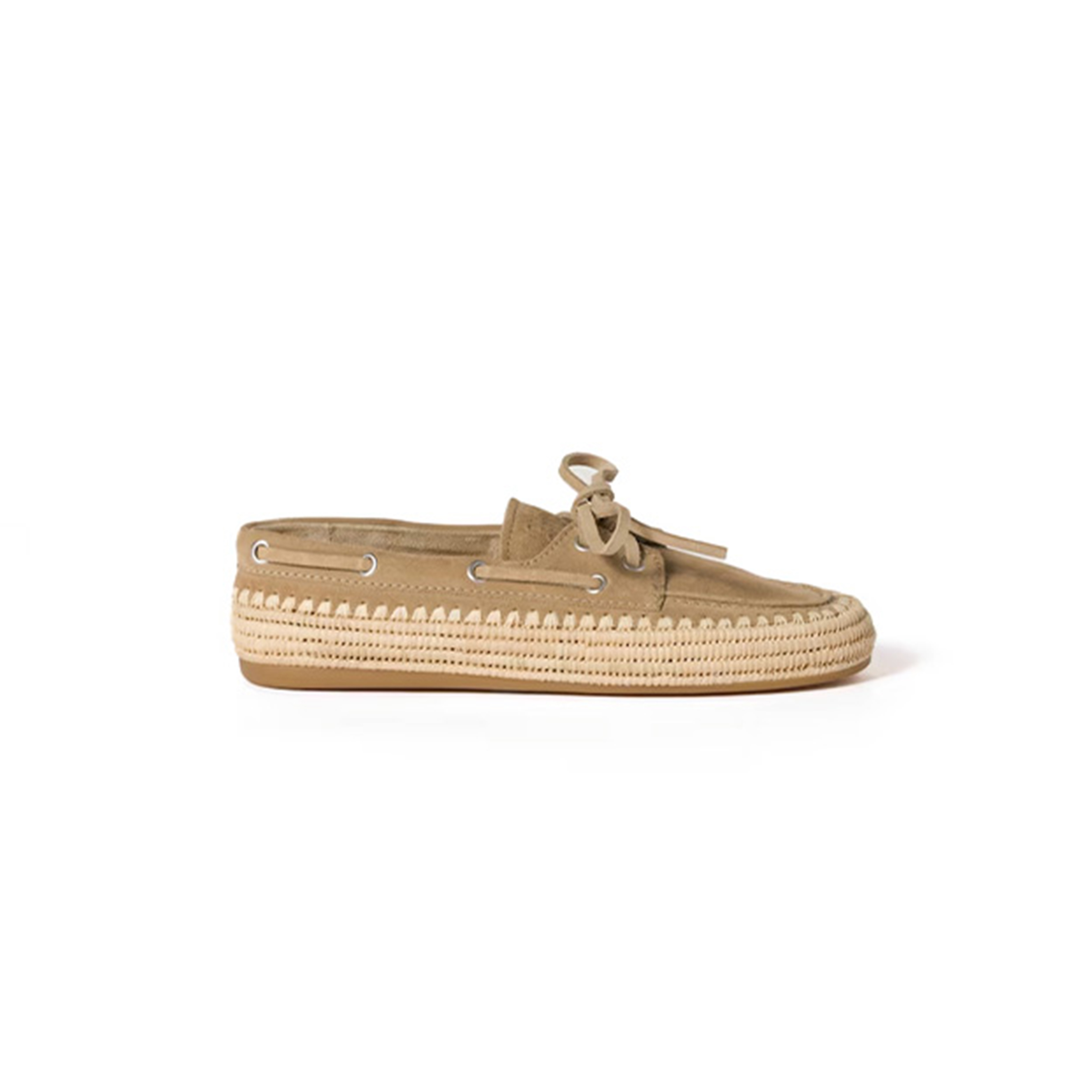 M1v M1v suede and raffia boat shoes 5d378e